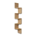 thumbnail image 1 of Danya B. Beech Large Laminate Veneer Corner Wall Mount Shelf, 1 of 7