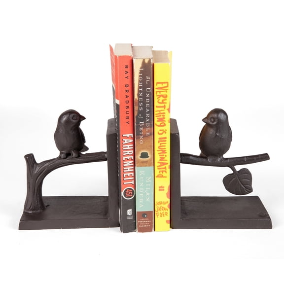 Danya B. Birds on Branch Cast Iron Bookend Set