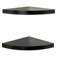 thumbnail image 1 of Danya B. Black Veneer Corner Radial Shelves (Set of 2), 1 of 3