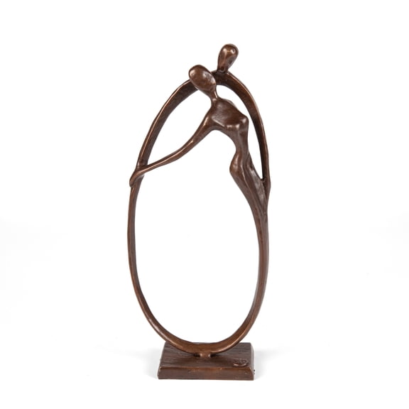 Danya B. Circle of Love Bronze Abstract Sculpture Statue