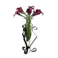 Danya B. Clear Amphora Glass Vase on Metal Stand