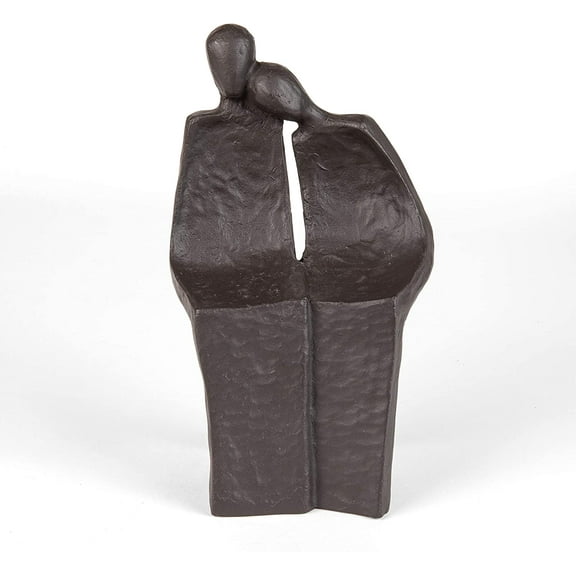 Danya B. Contemplative Lovers Cast Iron Sculpture Statue