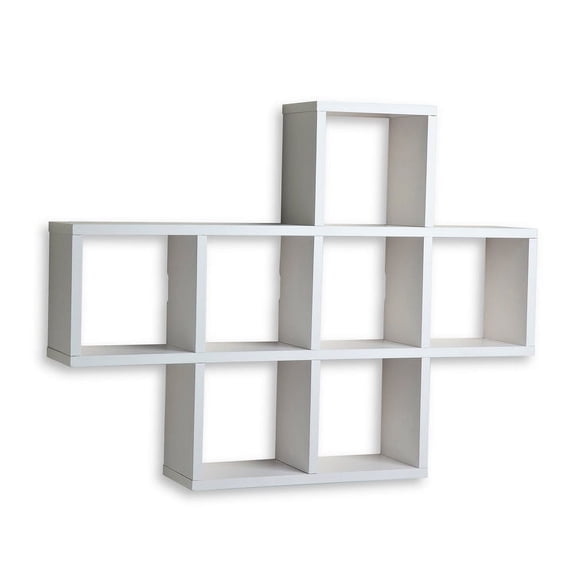 Danya B Cubby Laminated White Veneer Shelving Unit