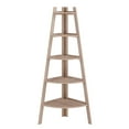 thumbnail image 1 of Danya B. Five Tier Corner Ladder Display Bookshelf - Weathered Oak Finish, 1 of 4