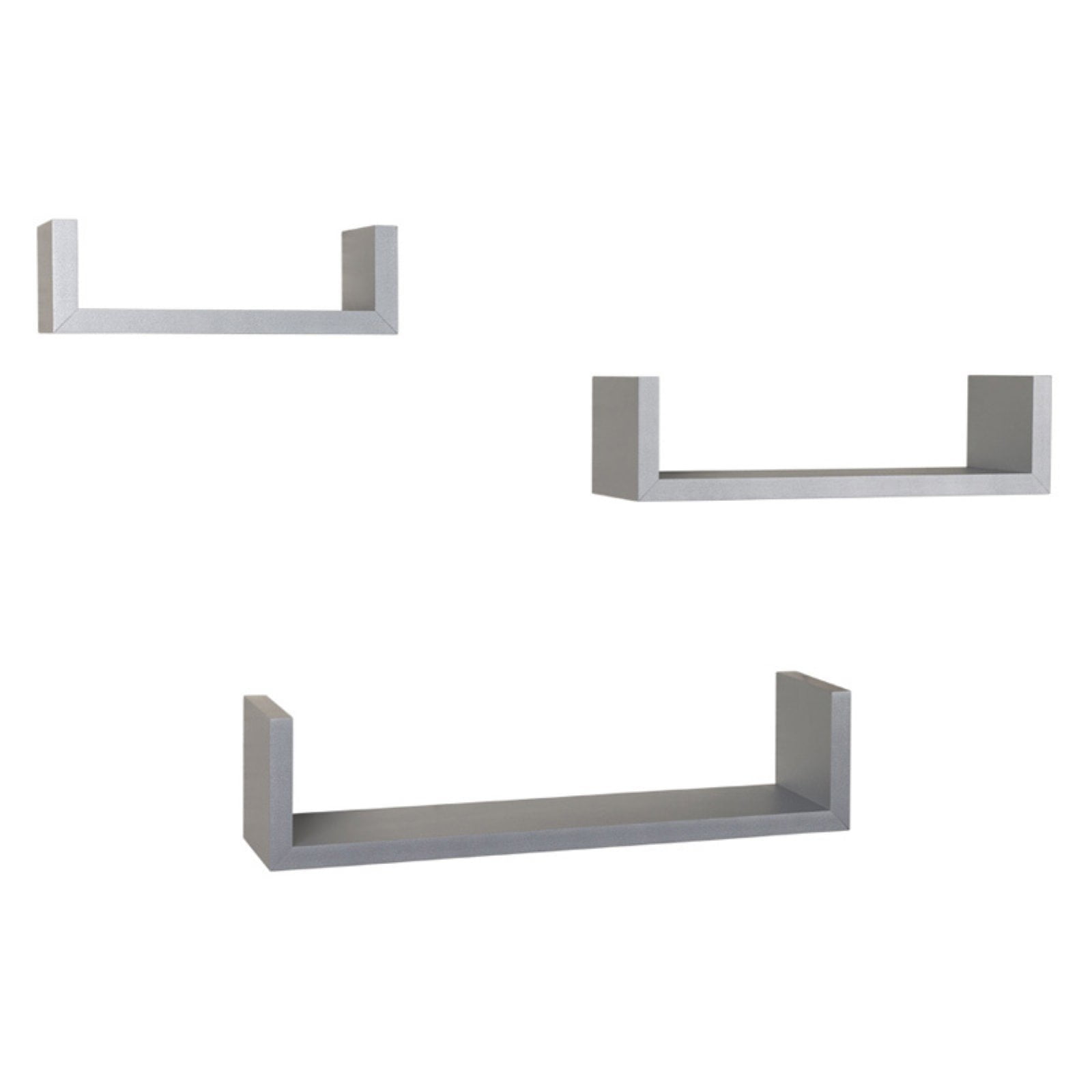 Danya B Floating U Laminated Shelf - Set of 3