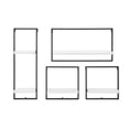 thumbnail image 1 of Danya B. Framed Wall Art 4-Piece Modern Shelf Set - Black Metal Frame and White MDF Shelves, 1 of 12