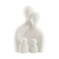 thumbnail image 1 of Danya B. Hans Cream Abstract Nesting Three Piece Family of 4 Decorative Accent Matte Ceramic Sculpture Figure Set, 1 of 8
