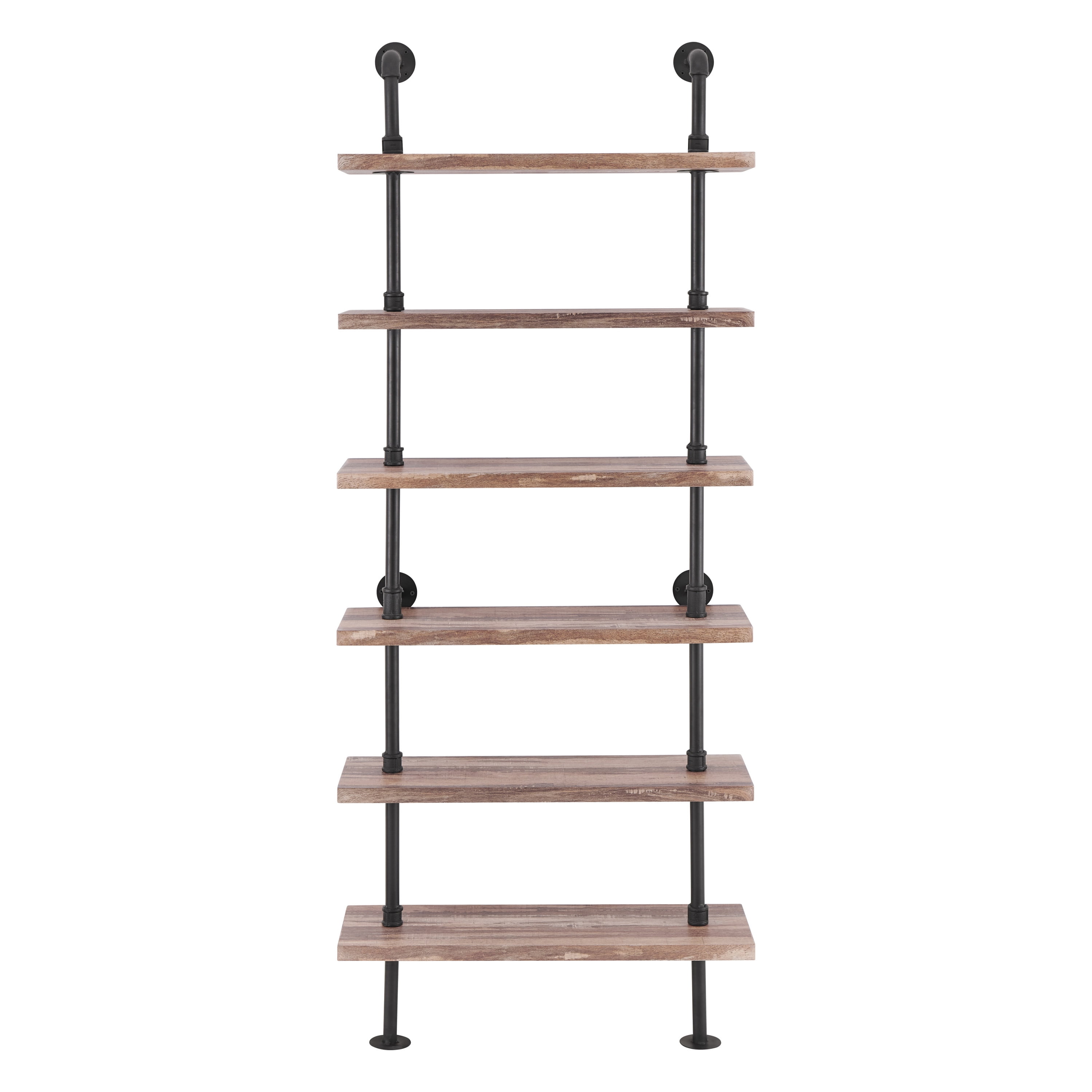 Danya B. Industrial Modern Rustic 6Tier Iron Pipe Wall Mount Ladder