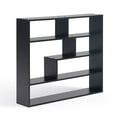 thumbnail image 1 of Danya B Large Rectangular 7.75"W x 37"D x 31.5"H 4-Shelf Wall Shelves, Black, 1 of 10