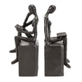 thumbnail image 1 of Danya B. Man and Woman Reading on a Block Cast Iron Bookend Sculpture Set, 1 of 4