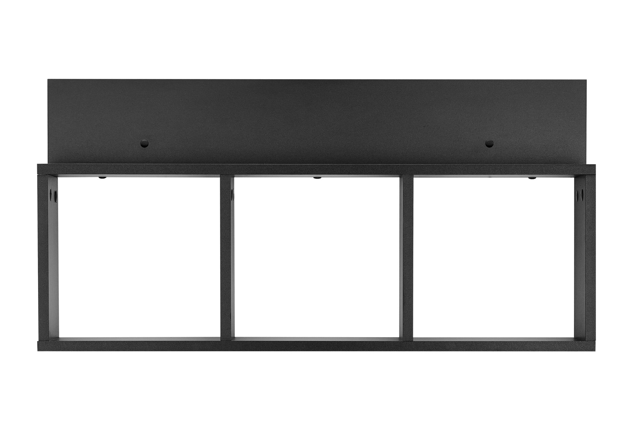 Black MDF 34" Floating Cube Wall Shelf with Display Ledge