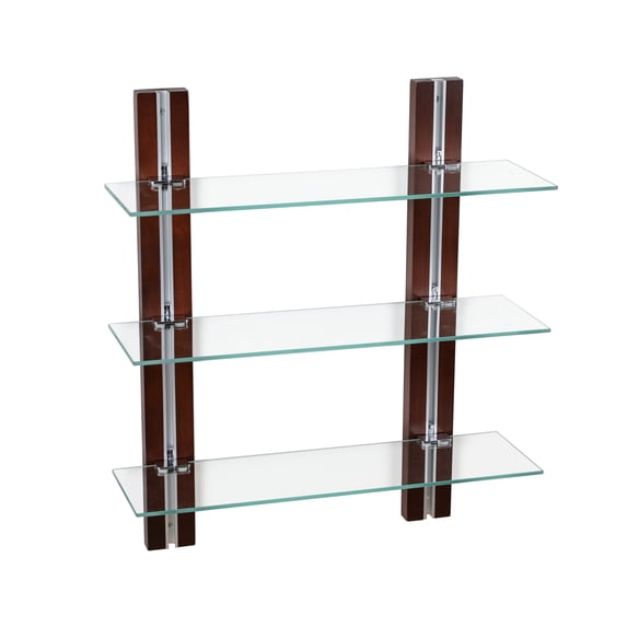 Danya B. Old Bavaria Three Tier Adjustable Shelves on Wooden Bars