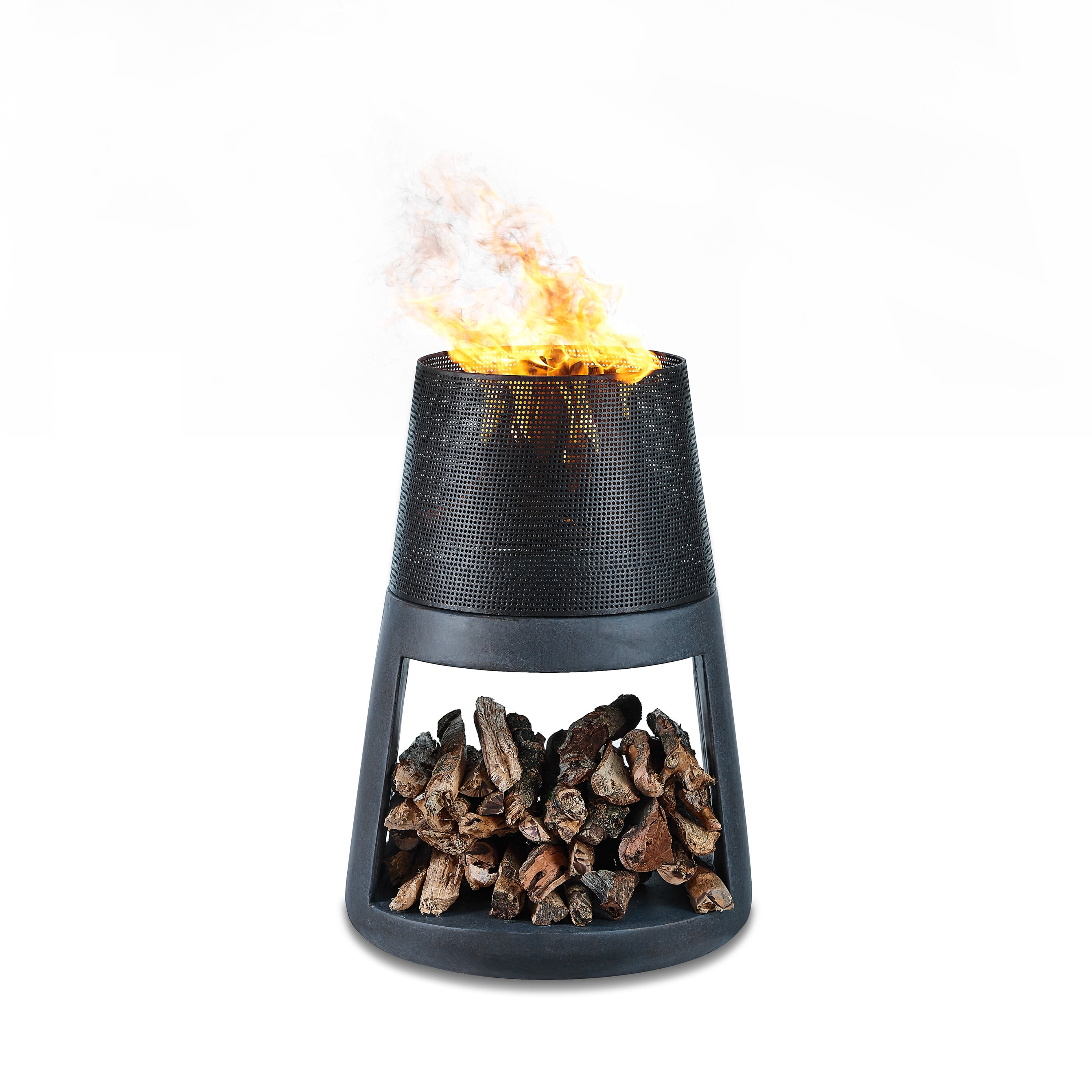 Danya B. Outdoor Conic Wood Burning Faux Stone Fire Pit
