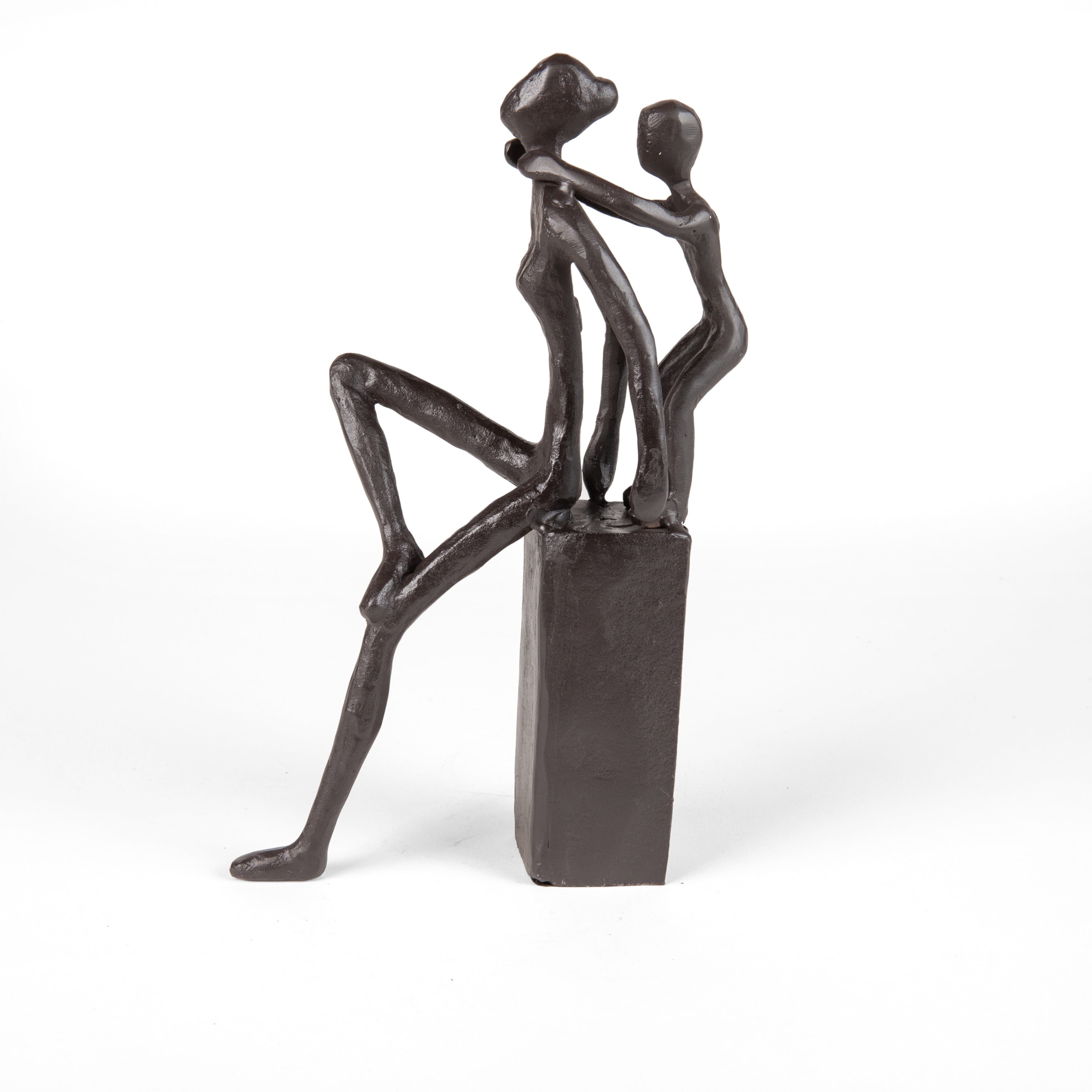 Bronze Finish Mother and Child Metal Sculpture