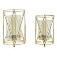 thumbnail image 1 of Danya B. Prism Warm Gold Hurricane Candle Holders - Set of 2, 1 of 11