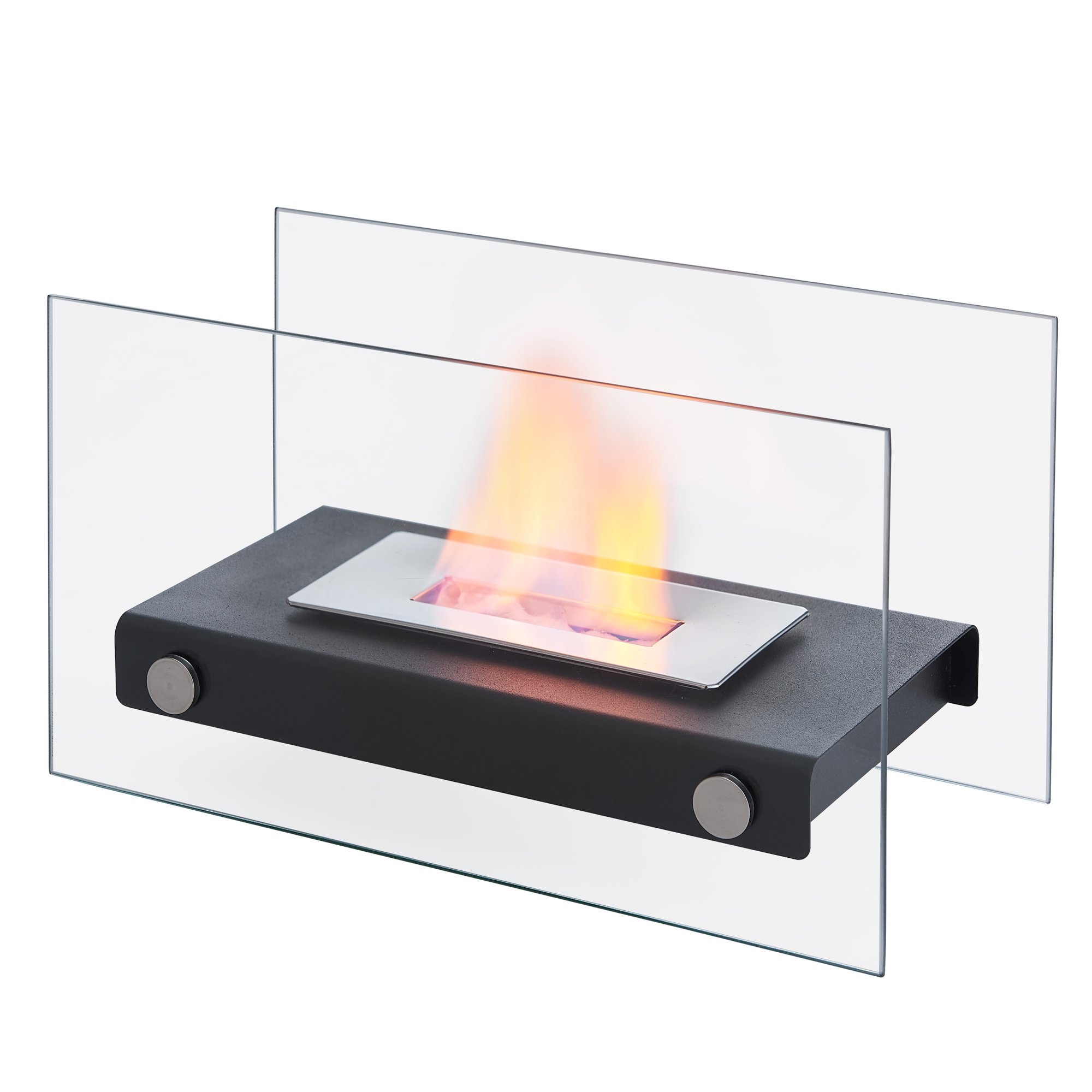 Danya B. Rectangular Tabletop Smokeless Fireplace With Clear Glass Panels  For Indoor / Outdoor Use - Walmart.com