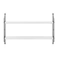 thumbnail image 1 of Danya B. Severini Floating Bracket Farmhouse Two-Tier Wall Shelf - White / Black, 1 of 11
