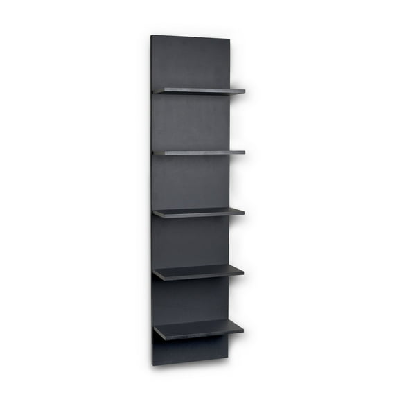 Danya B Space-Saving 6.5"W x 11.75"D Wall Shelves, Black