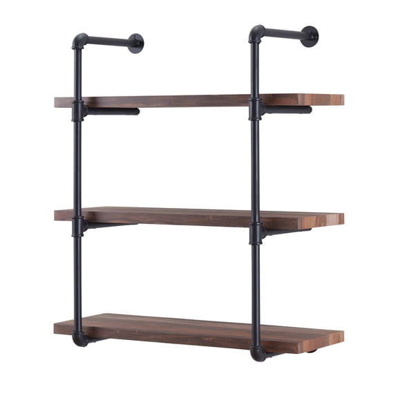Danya B. Three Tier Industrial Pipe Wall Shelf