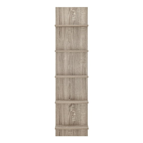 Danya B. Weathered Oak Finish Wide Column Wall Shelf
