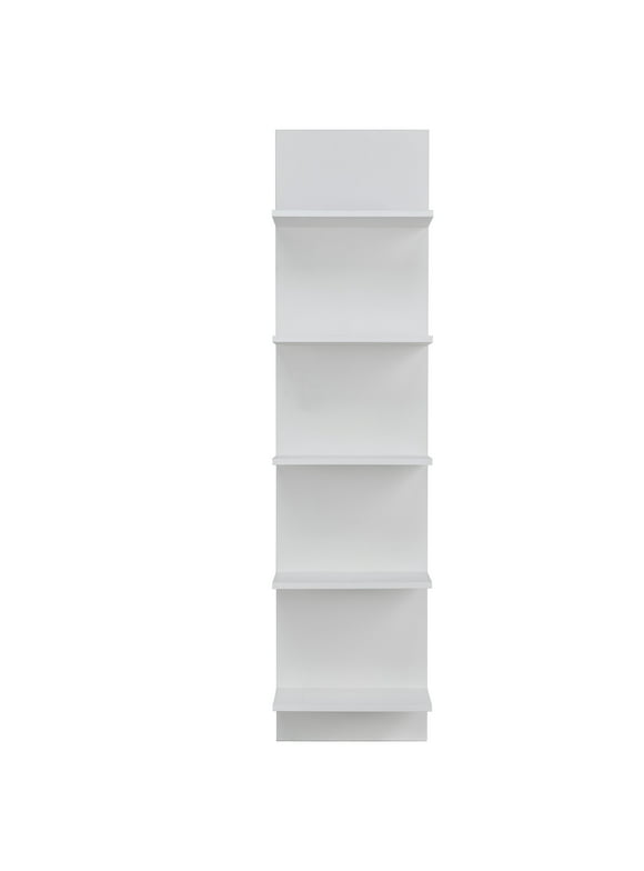 Danya B. White Finish Wide Column Wall Shelf
