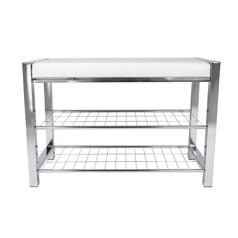 https://i5.walmartimages.com/seo/Danya-B-White-Leatherette-Entryway-Shoe-Storage-Bench-with-Chrome-Metal-Frame_c319e351-24c1-49af-884b-5296c0931a2b.e1395cdeaf4ecf0406376b0ea7e9b4f3.jpeg?odnHeight=768&odnWidth=768&odnBg=FFFFFF