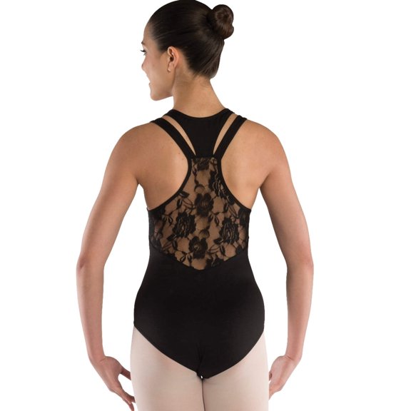 DanzNmotion by Danshuz Girl's Dance Leotard 4-6 BLACK