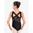 thumbnail image 1 of DanzNmotion by Danshuz Girl's Strap Leotard 12-14 BLACK, 1 of 4