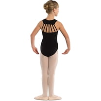 DanzNmotion by Danshuz Girl's Straps Leotard 8-10 BLACK