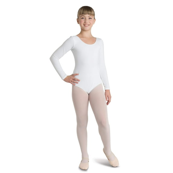 DanzNmotion by Danshuz Women's L/S Leotard XL WHITE