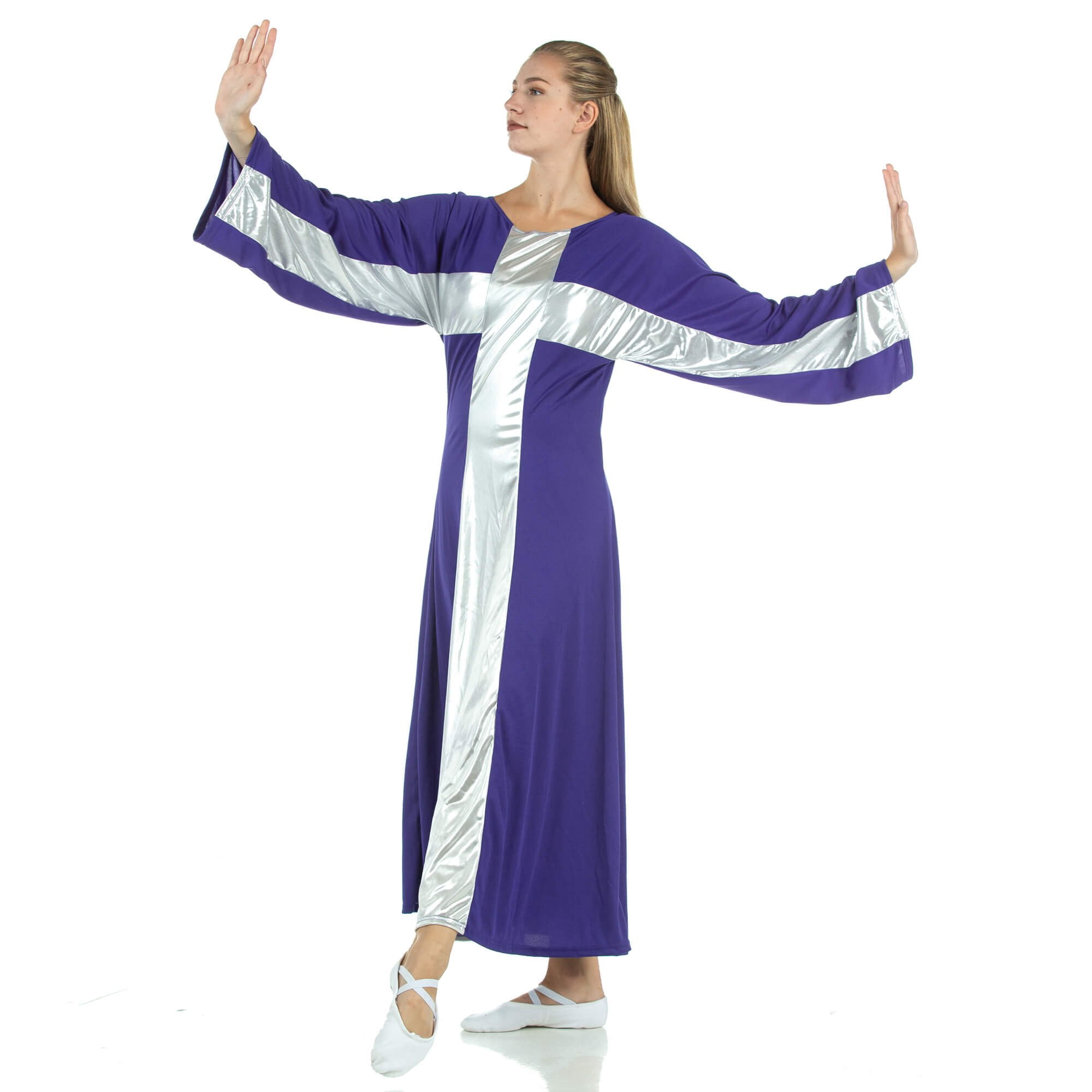 Cross Pic Robe Danzcue Cross Robe Worship Dance Dress - Walmart.com