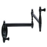 Gerber Opulence Wall Mount Pot Filler Faucet for Stove - 22-Inch Foldable Swing Arm, Heavy-Duty Brass Construction, Single Handle Control in Matte Black