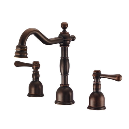 Danze D303257BR Opulence Two-Handle Widespread Bathroom Faucet with Metal Touch Down Drain, Tumbled Bronze