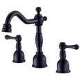 thumbnail image 1 of Danze D303257BS Opulence Two-Handle Widespread Bathroom Faucet with Metal Touch Down Drain, Satin Black, 1 of 4