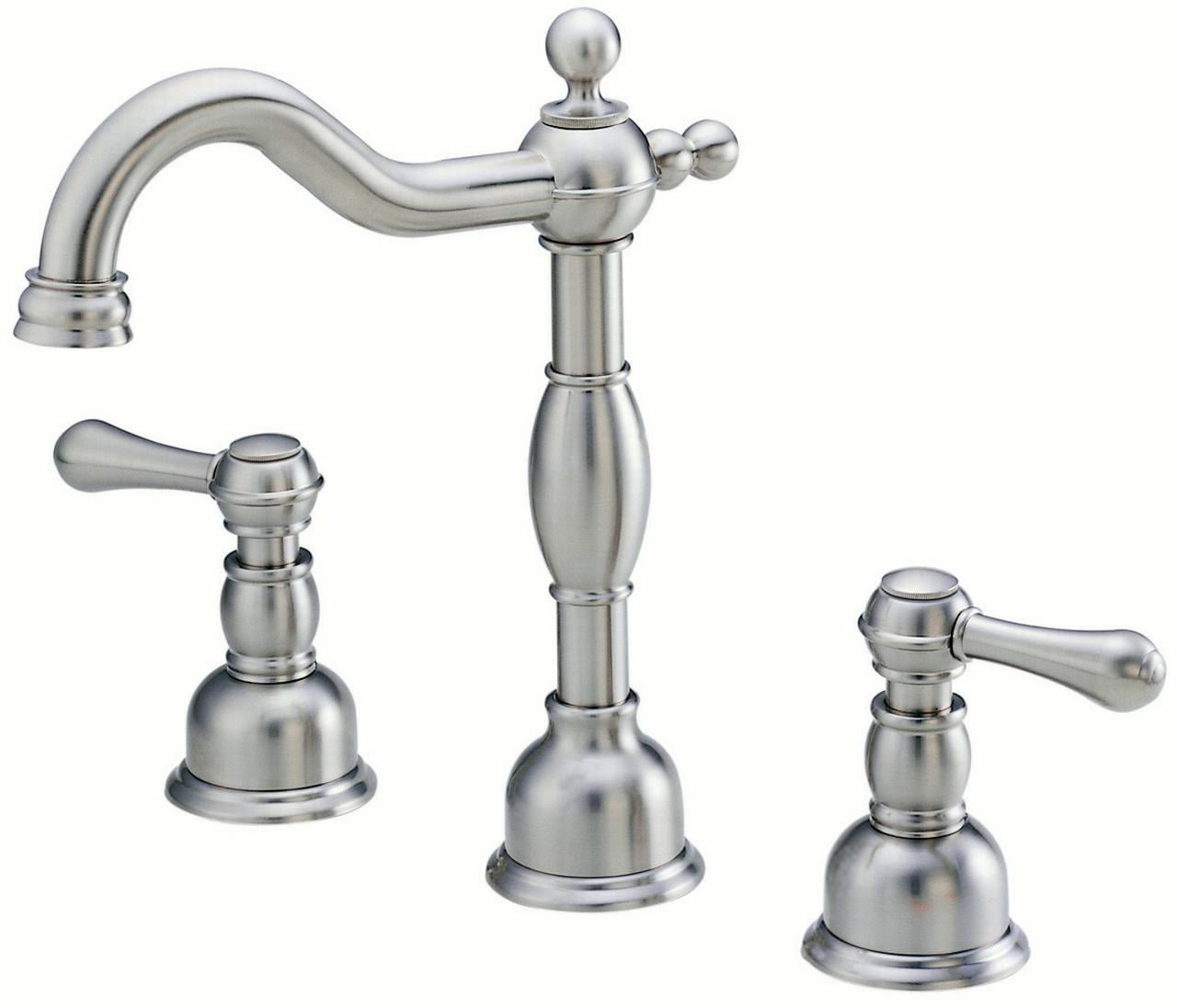 Elegant Brushed Nickel Double Handle Roman Tub Faucet