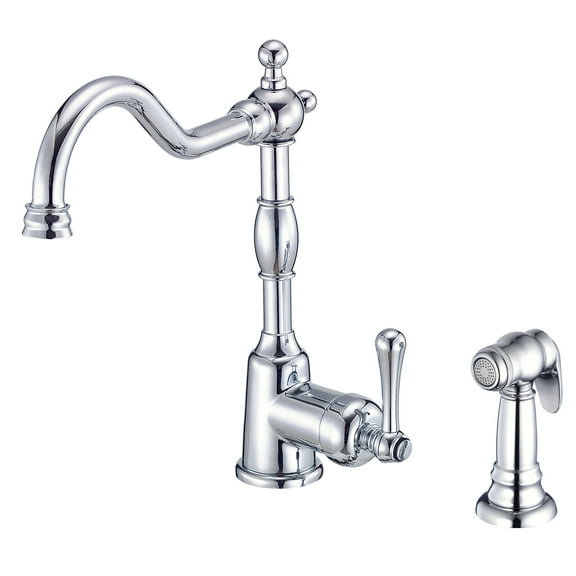 Danze D401157 Opulence Single Handle Kitchen Faucet with Side Spray, Chrome