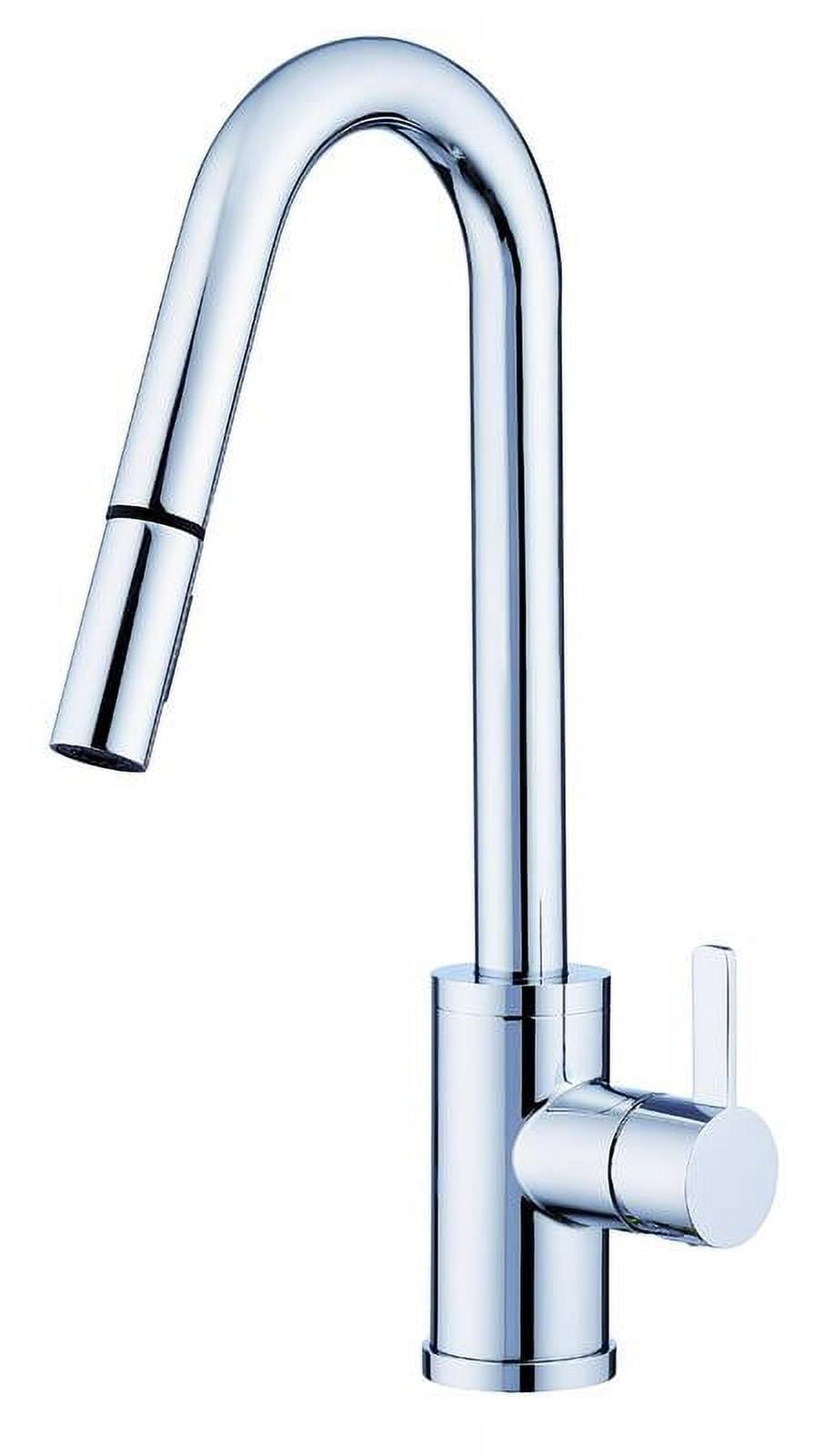 Amalfi Chrome Pull-Down Single Handle Kitchen Faucet