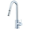 thumbnail image 1 of Danze D457230 Amalfi Single Handle Pull-Down Kitchen Faucet with Snapback Retraction, Chrome, 1 of 3