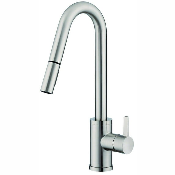Danze D457230SS Amalfi Single Handle Pull-Down Kitchen Faucet with Snapback Retraction, Stainless Steel