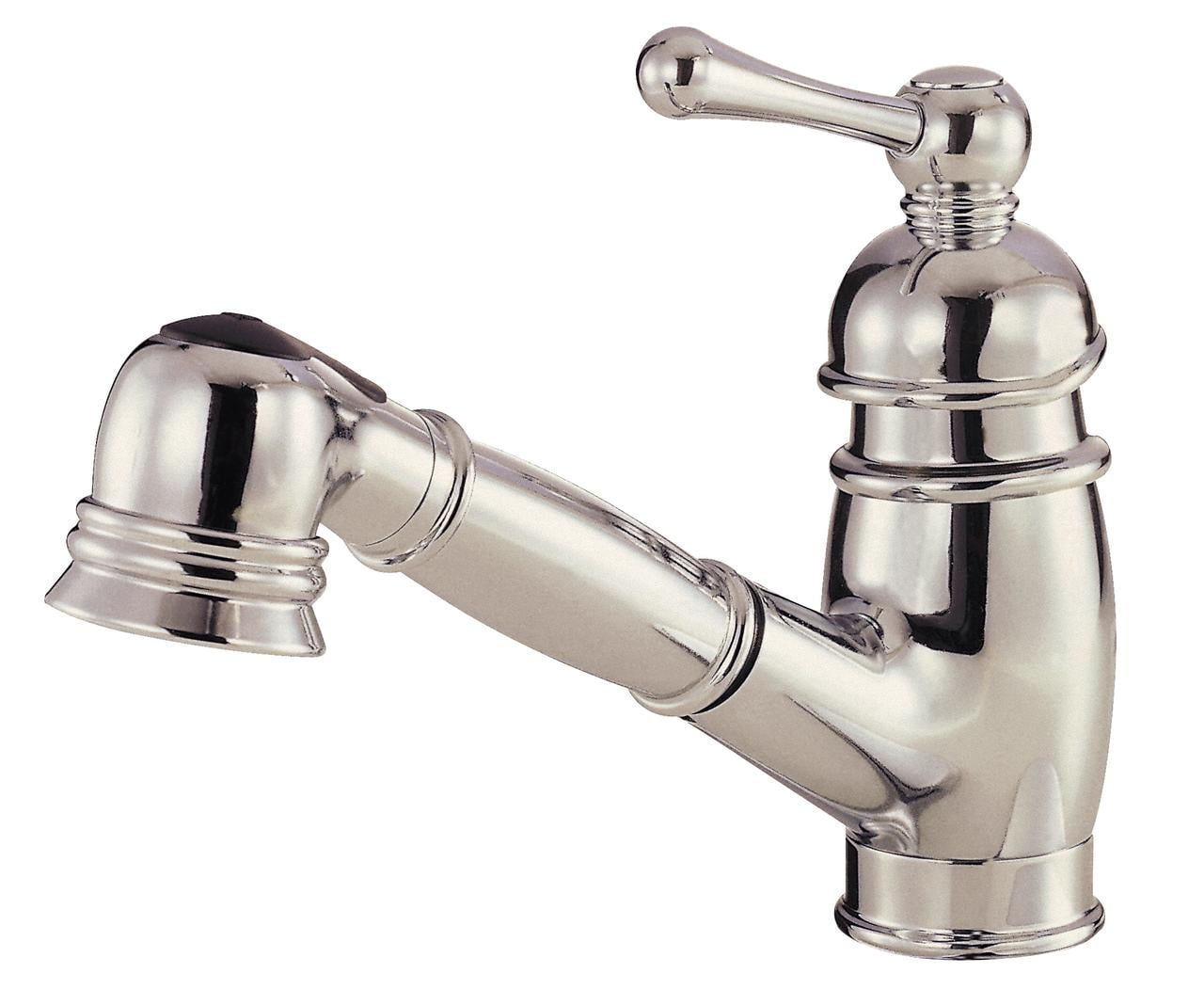 Stainless Steel Traditional Pull-Out Kitchen Faucet with Spray