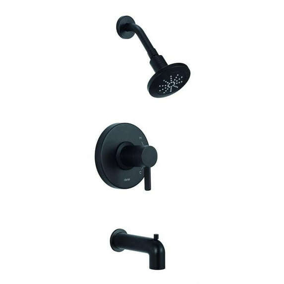 Danze D511030BSTC Amalfi Tub and Shower Trim and Treysta Cartridge, Satin Black