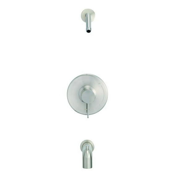 Danze D520030LSBNTC Amalfi Tub and Shower Trim and Treysta Cartridge-Less Showerhead, Brushed Nickel