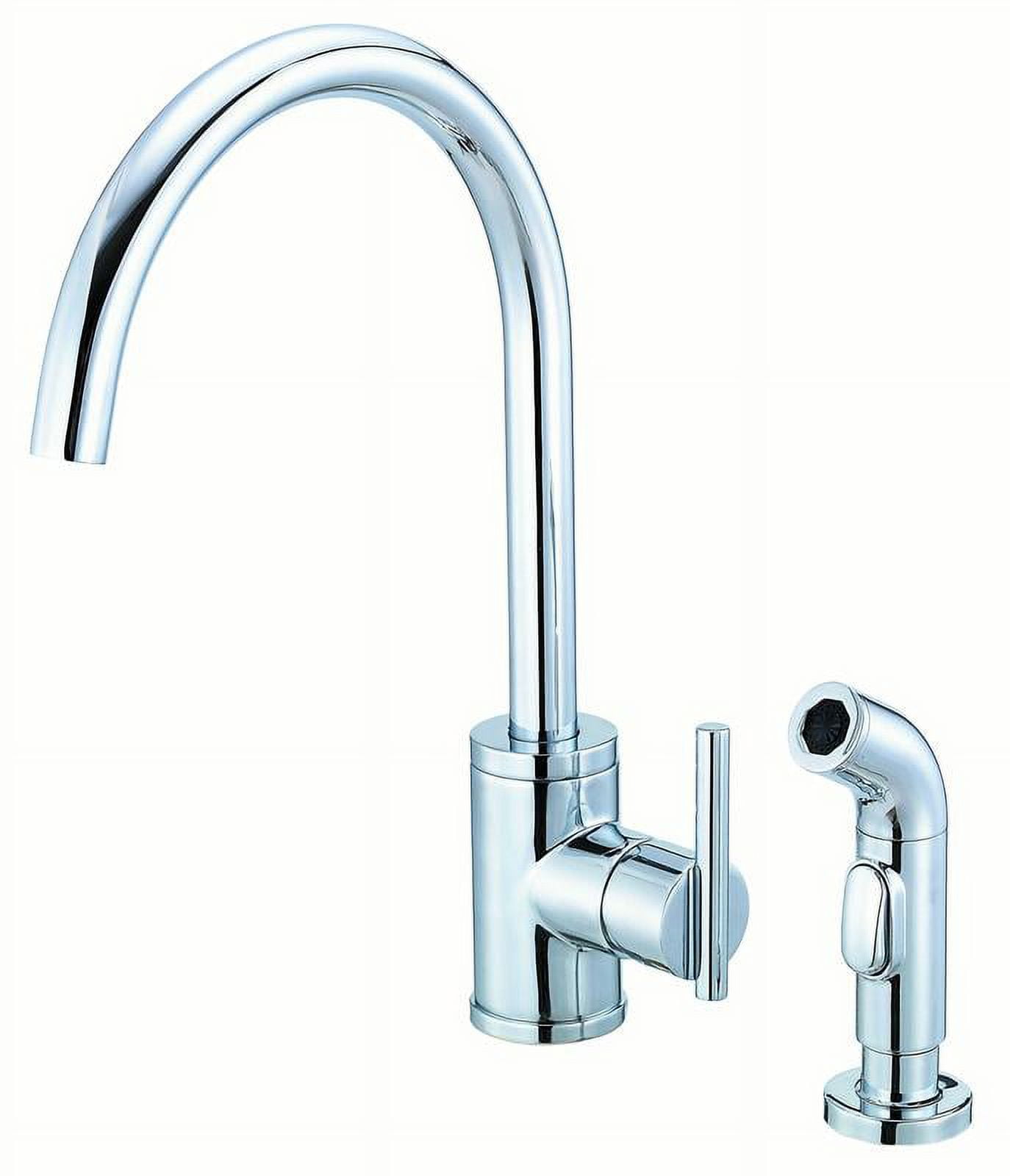 Danze Parma Single Handle Kitchen Faucet with Side Spray, Chrome