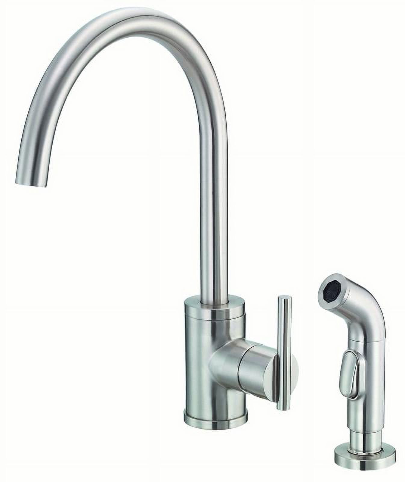 Stainless Steel Single Handle Kitchen Faucet with Side Spray