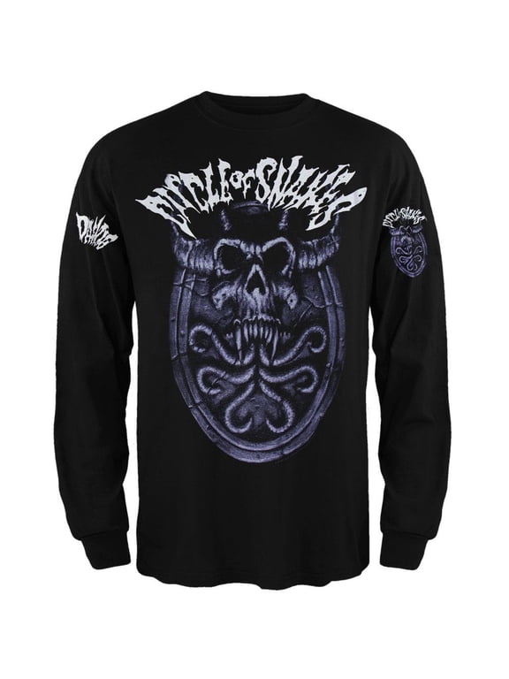 - Circle Of Snakes Skull Adult Long Sleeve T-Shirt - Small