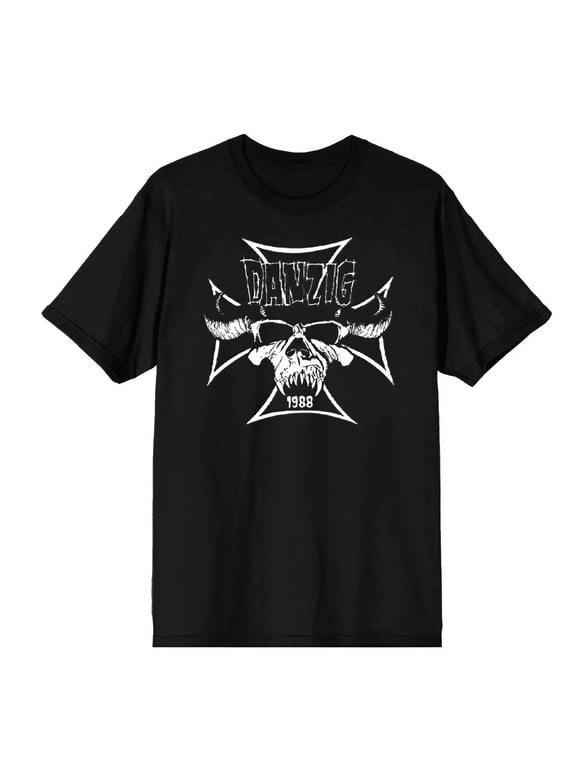 Danzig Men's Cross T-Shirt Black Medium | Officially Licensed