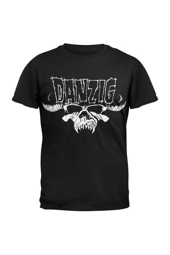 Men's Skull & Logo T-shirt Medium Black