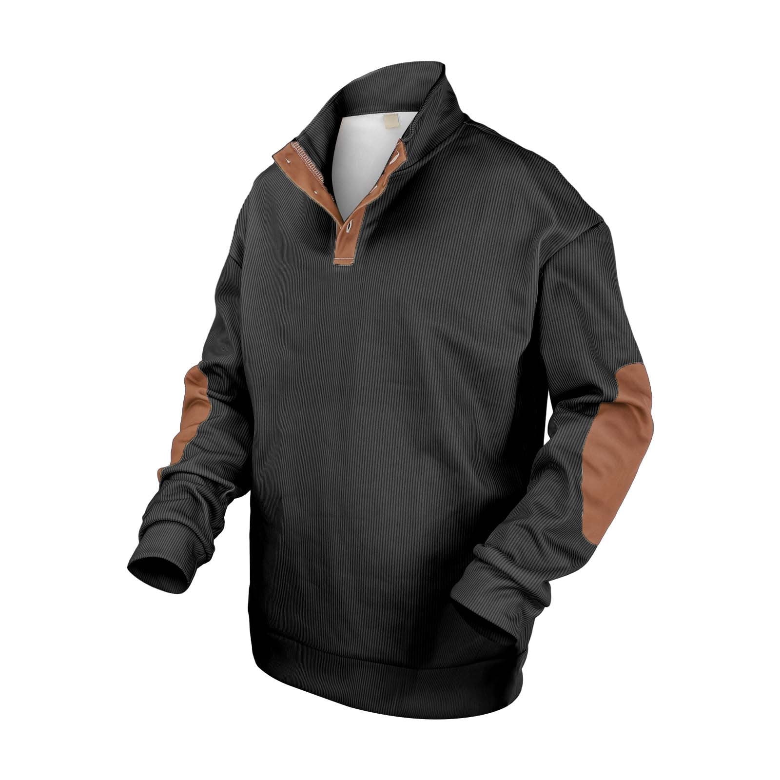 DaoAg Lightweight Hoodless Men Lightweight Zip Up Hoodless Men Thick