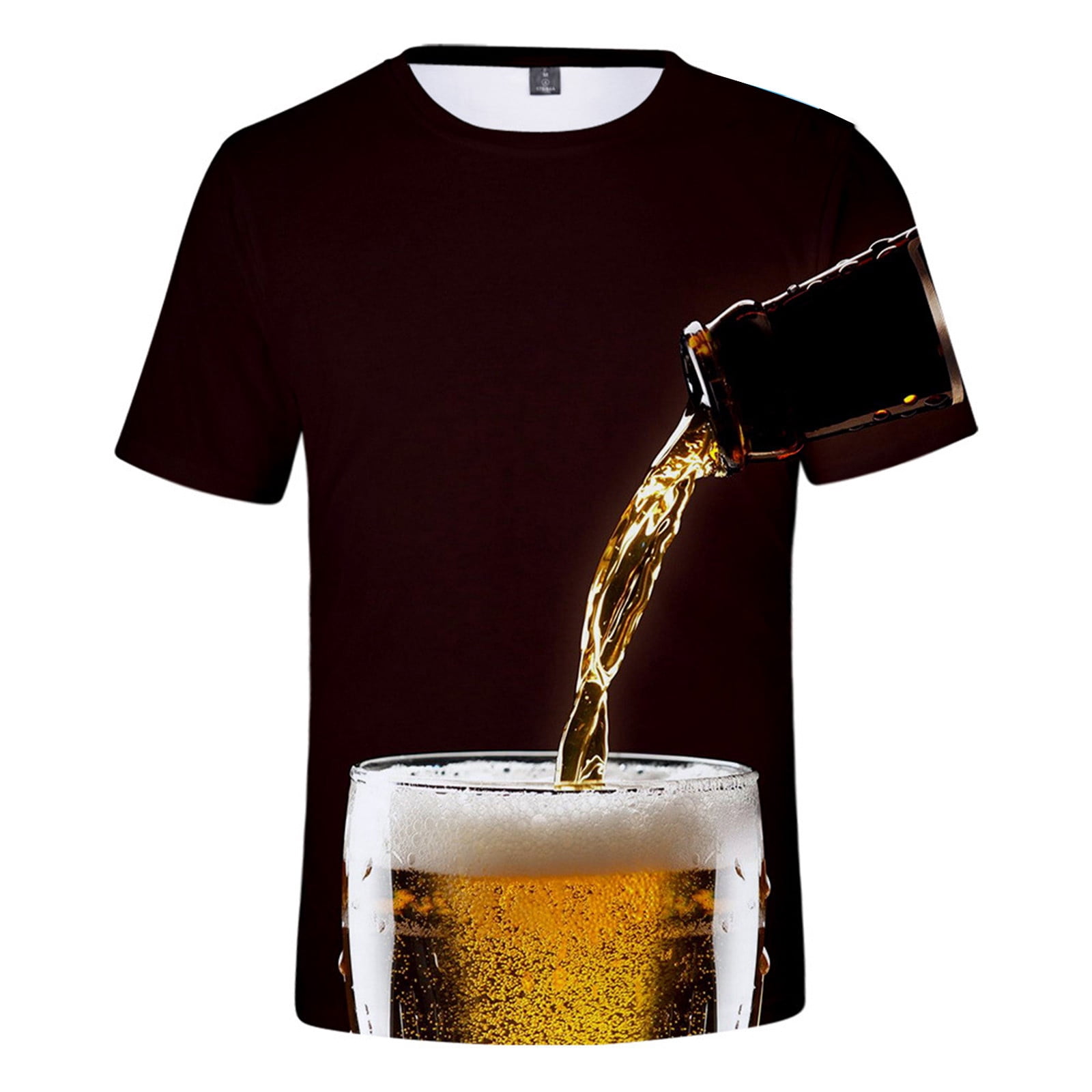 DaoAg Men's Festival Casual Short Sleeved Round Neck Short Sleeved T