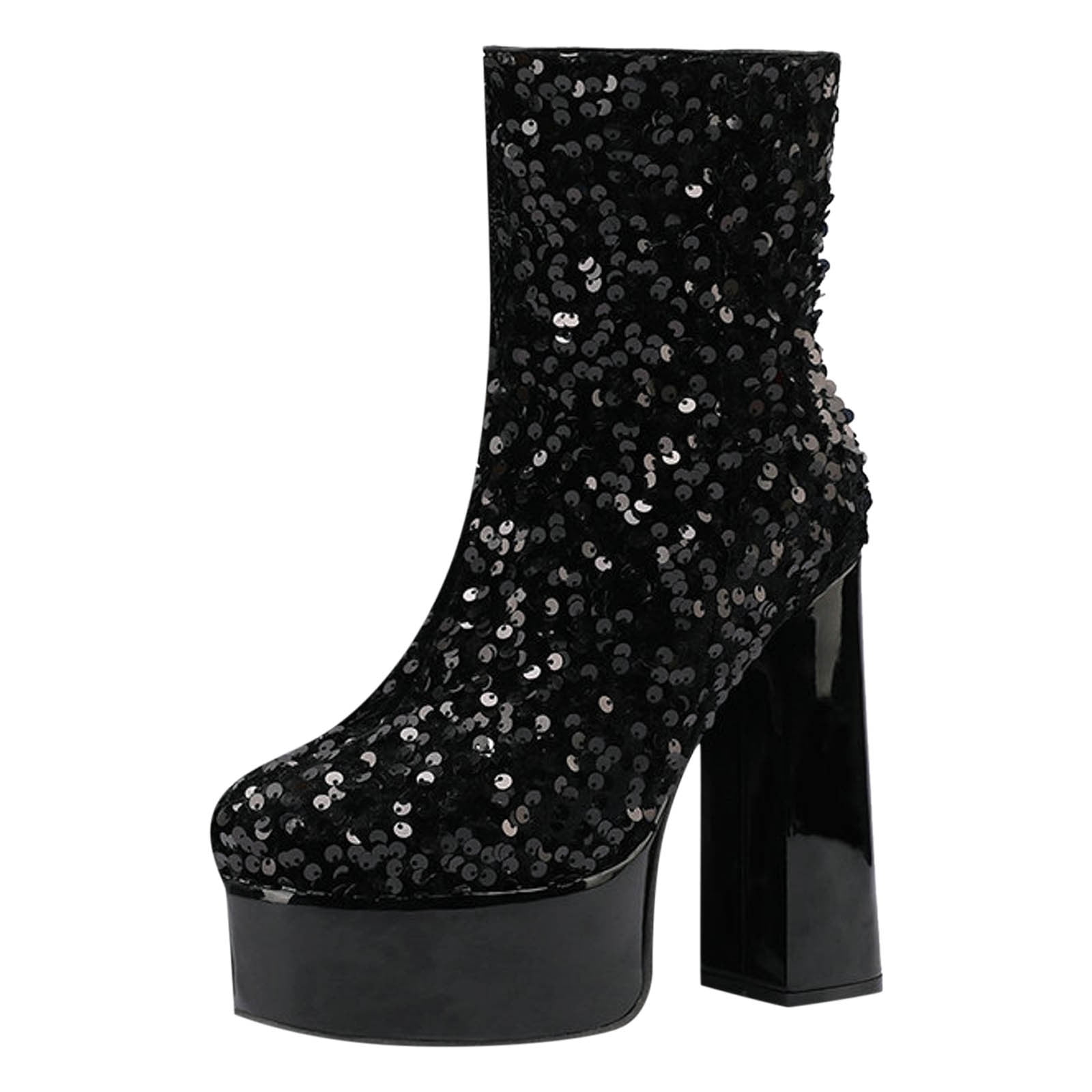 DaoAg Women Ankle Boots Autumn And Winter New Pattern Fashion Sequin